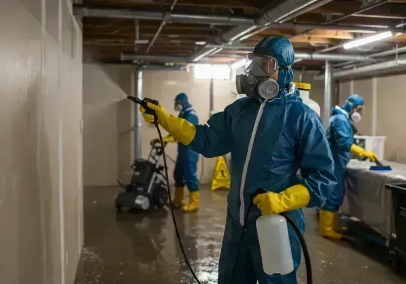 Basement Sanitization and Antimicrobial Treatment process in Elk Grove Village, IL